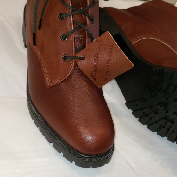 Eddie Bauer NEW Lug Sole Lace Up Leather Boot Women's 10 Burgundy USA 🎉HPx2🎉 - Picture 11 of 16